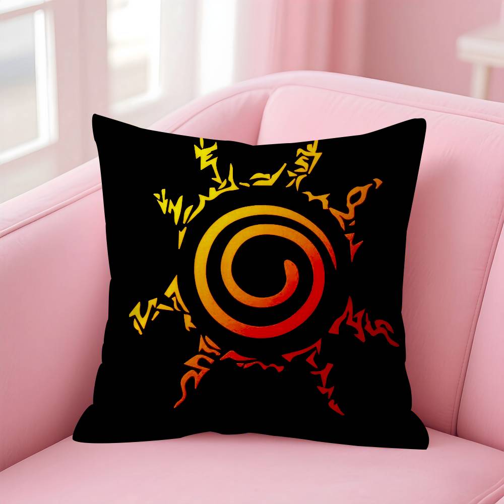 Anime Narutoes Logo Maple Design Cushion Cover Happy Autumn Harvest Decor Holiday Decorati Pillow Cover