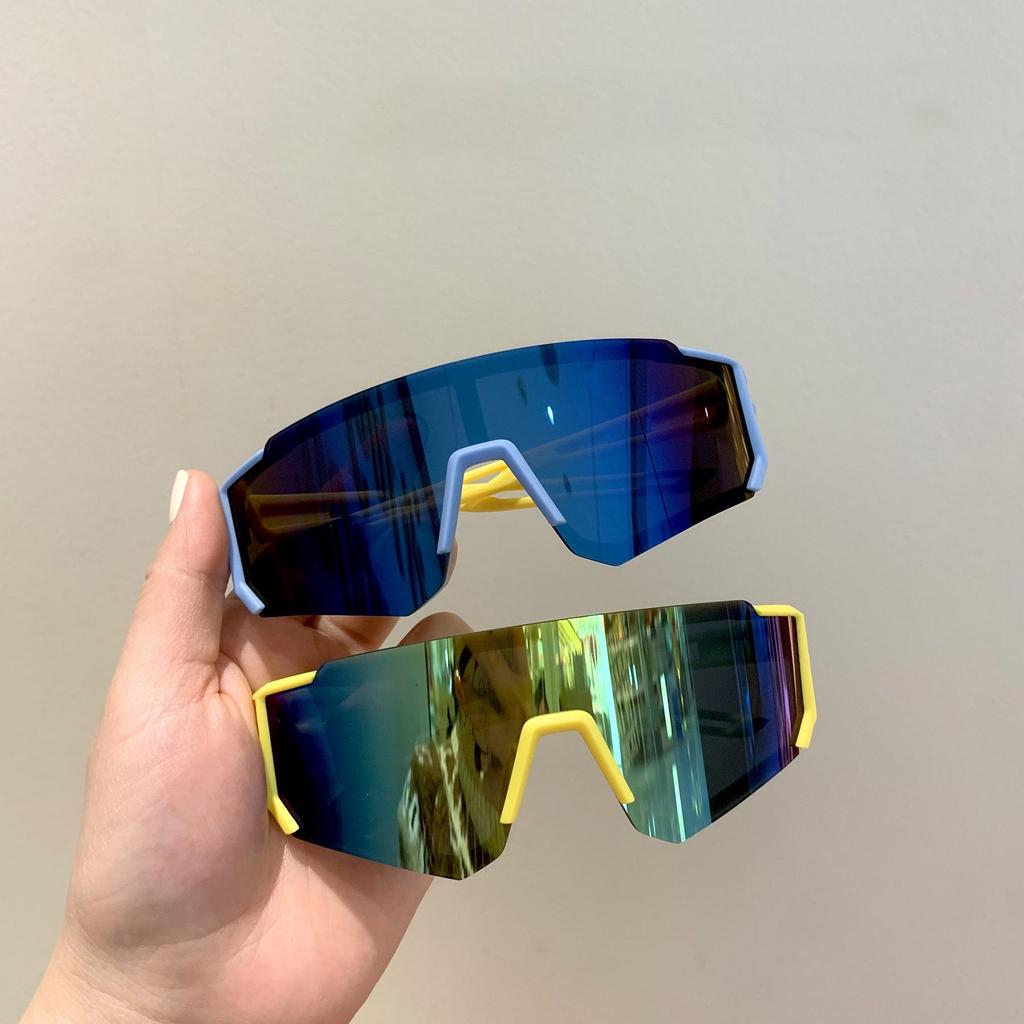 Kids' Large Frame Sports Sunglasses: UV-Protective, Windproof Ski & Cycling Goggles for Boys.