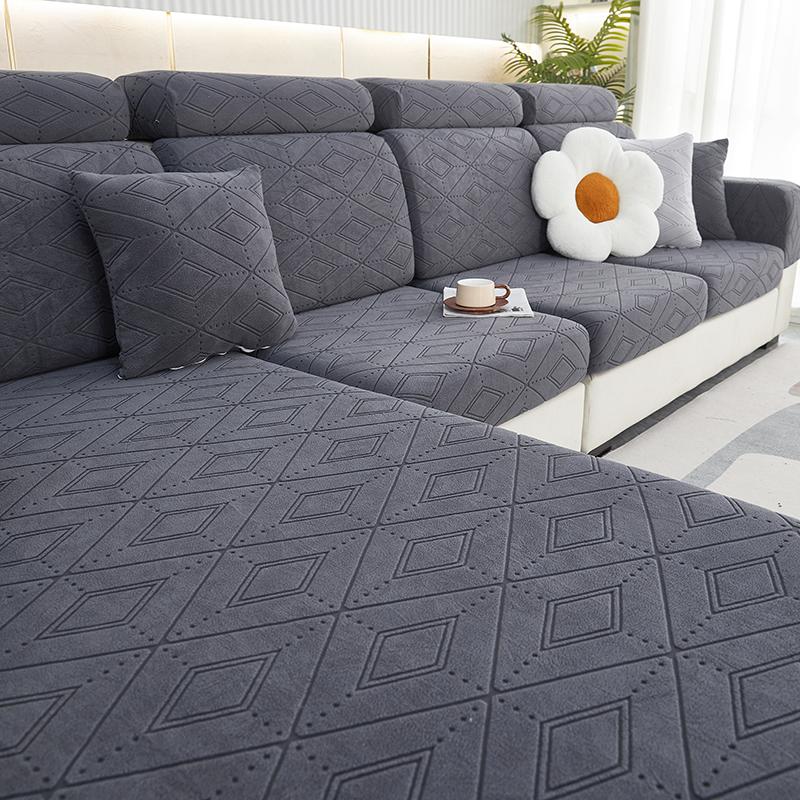1Pcs Thicken Sofa Seat Cushion Cover Jacquard Sofa Slipcover Stretch Adjustable Sofa Cover Pets Kids Furniture Protector