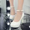 Women's Large Size Shoes Women's Shoes High Heels Wholesale Professional Patent Leather High Heels Spring Shallow Mouth Single Shoes OL New White Red