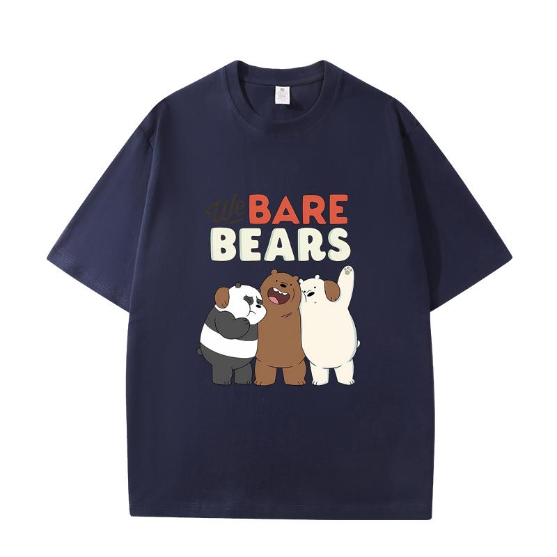 D06-71 MINISO 2026 Summer High-quality Printed Pure Cotton Shoulder Style Men's and Women's Round Neck Short Sleeved Couple T-shirt