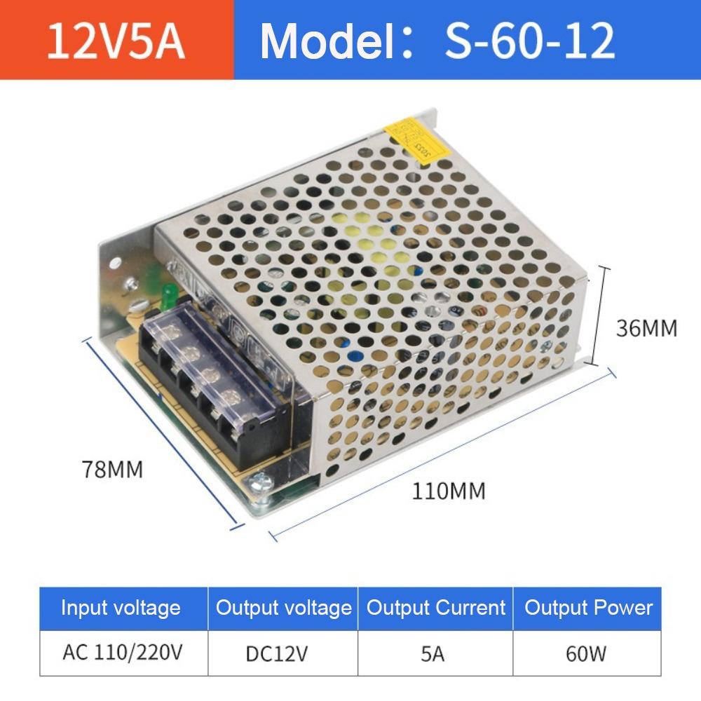 AC110V 220V To DC12V Switching Power Supply 1A 2A 3A 4A 5A 10A 15A 20A Metal Housing Lighting Transformer Supply Source Adapter