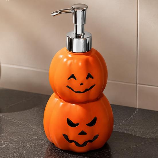 Cute Hand Soap Dispenser Grimace Pumpkin Bottle, Halloween Lotion Pump Creative Gift for Housewarming Refillable Container Liquid And Body Wash