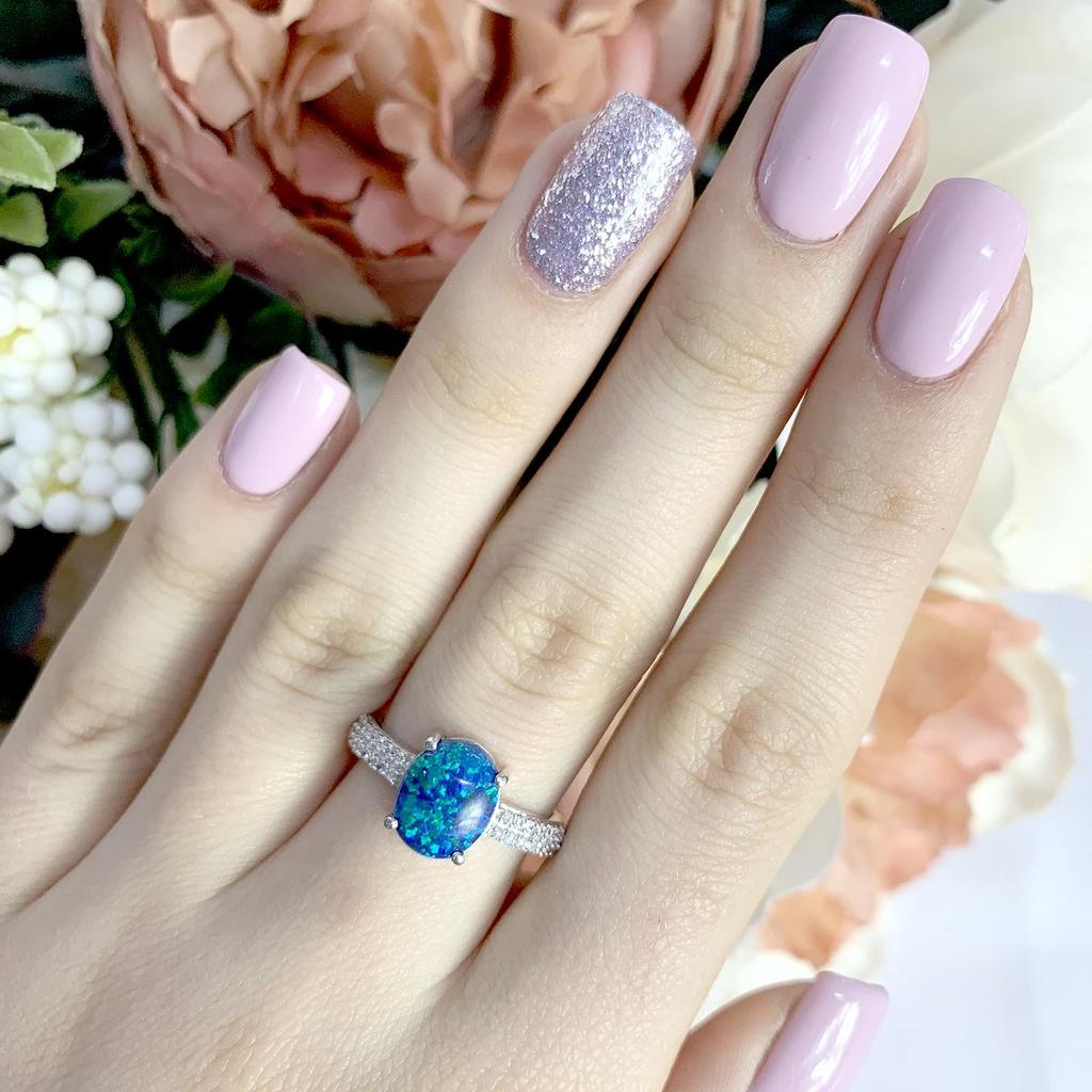 Серебряное кольцо с опалом 1.493ct, вес изделия 3,11 гр (1920268)