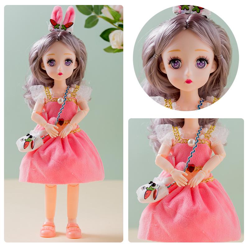 30cm Yitian Barbie Doll Set: BJD Doll with Music, Wedding Dress, and Outfit Changes