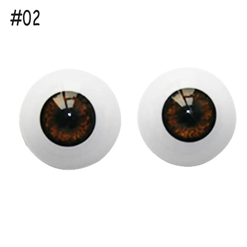 1pair 20MM Kids Toy Accessories Blue Brown Black Eyeballs 20inch New Baby Realistic Dolls Eyes Half Round Hollow