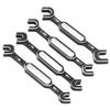 4PCS RC Car Wrenches Turnbuckle Nut Ball Joint Remover Aluminum Alloy RC Maintenance Spanner 3.0‑6.0mm Black