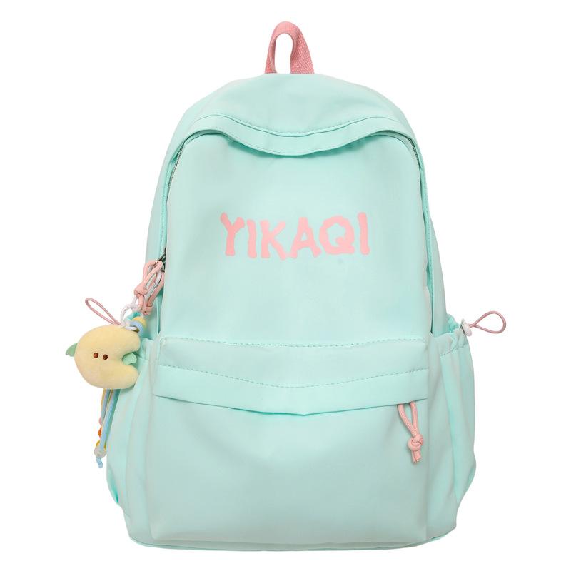 

Зимовий Новий Високоякісний Однотонний Легкий Студентський Рюкзак для Дівчаток, Учні Початкової та Середньої Школи, Рюкзак з Літерами зелений