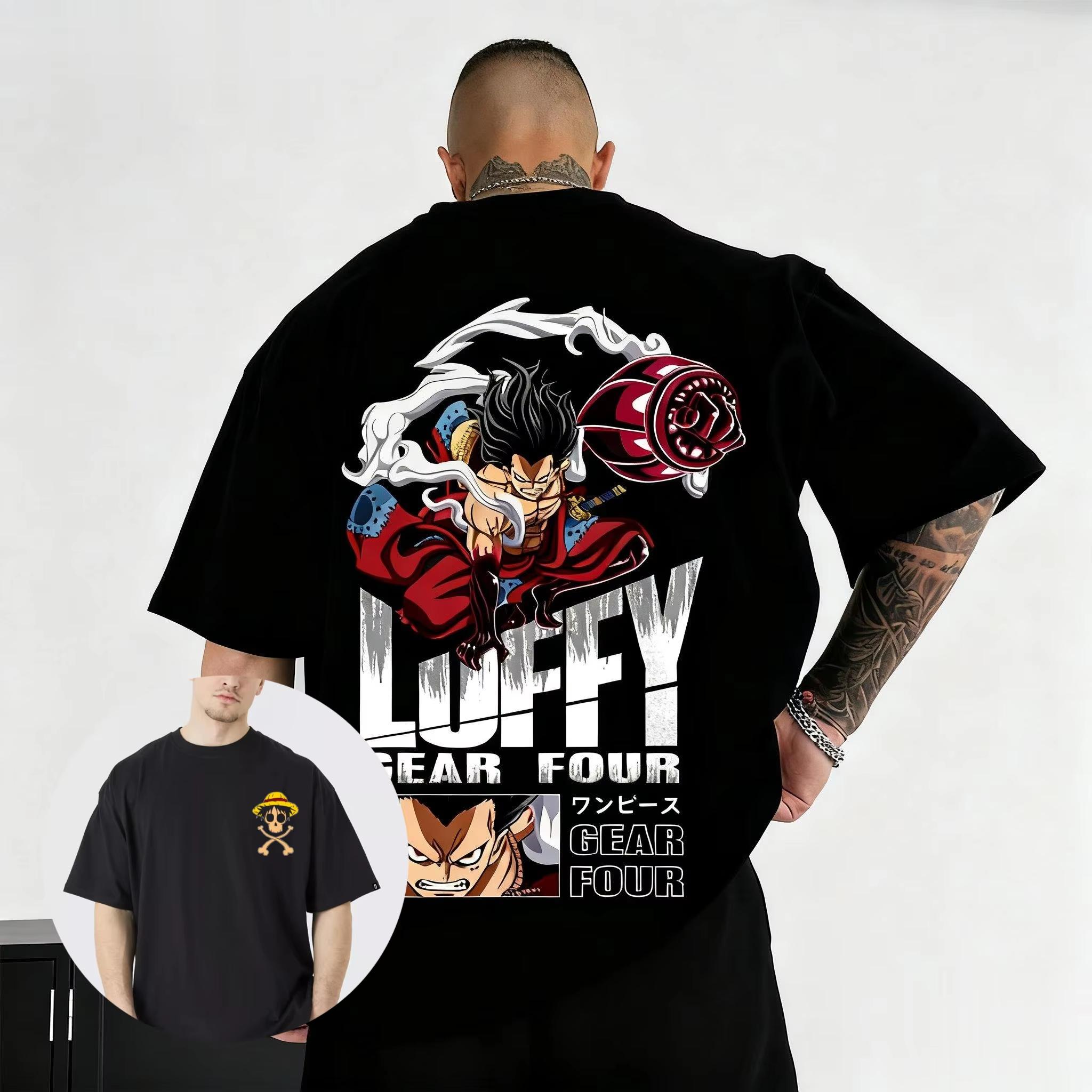 

Unisex One Piece Luffy Gear 4 Anime T Shirt Men Women Short Sleeve Graphic Tee Summer Streetwear Casual Japanese Manga Print Top 3XL