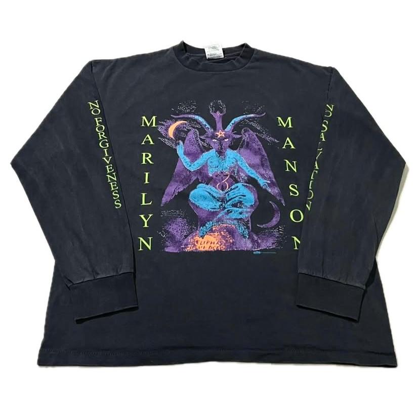 

MARILYN MANSON Vintage 1996 Sz.L WHEN I’M GOD EVERYONE DIES Long Sleeve REPRINT 3XL