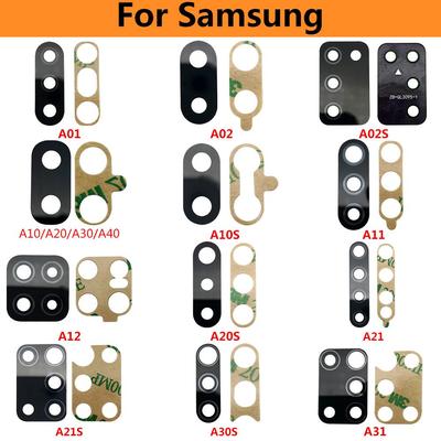 Galinės kameros objektyvas, skirtas Samsung Galaxy M51 A10S A20S A10 A20 A30 A30S A40+ A50S A70 A31 A41 A51 A71 M21 M31S fotoaparato objektyvas su lipniu lipduku
