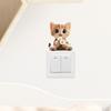 Cartoon Cute Cat Switch Sticker Wall Sticker Waterproof Self-Adhesive Removable Home Decor Art