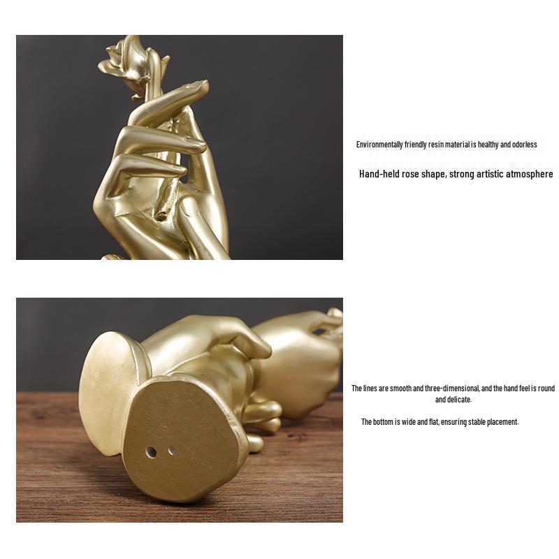 Rosenförmiges Harzornament für Heimdekoration - Ideal für Eingangsbereich, Wohnzimmer oder Weinschrank