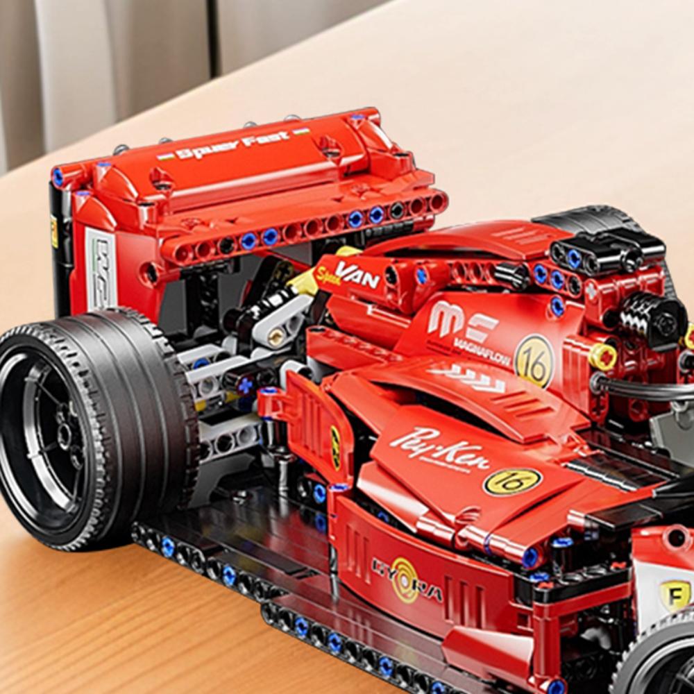 1:10 MOC Formula Sports Car Building Blocks Racing Track City Car Puzzle Bricks Assembly Group Boys and Girls Birthday Gift Toys