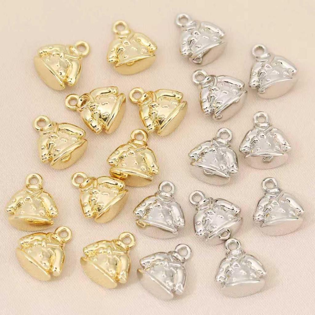 Liangfei Copper-Plated 18k Gold 3D Fashion Clothes Pendant DIY Jewelry Accessory