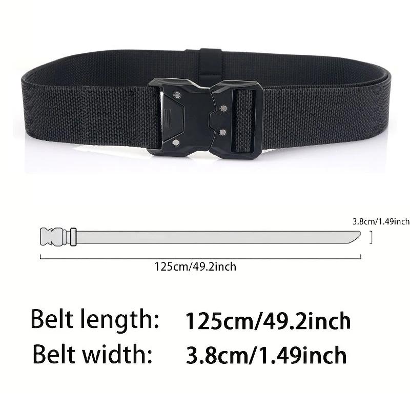 1pc Men's Belt Outdoor Tactical Belt Multi-Function Buckle Nylon Belt High Quality Alloy Buckle Belt Sports Canvas Neutral Belts