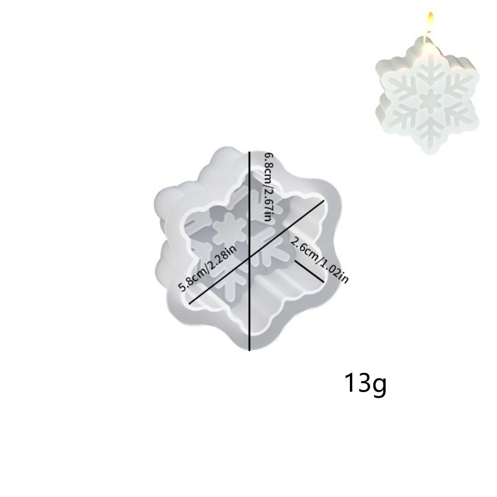 Christmas Tree Snowflake Silicone Candle Mold DIY Xmas Ornaments Making Soap Plaster Resin Casting Molds Home Decor Craft Gifts