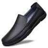 Men's Large Size Leather Slip-On Casual Shoes - Versatile & Fashionable for Business/Formal Wear