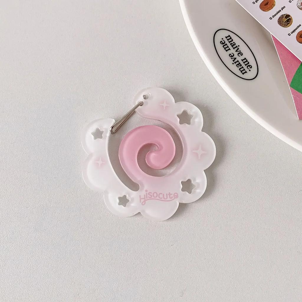 Ins Style Cute Acrylic Cartoon Keychain Holder Korea Kawaii Fruit Cupcake Star Shaped Decor for Bag Pendant Hook Key Hanging