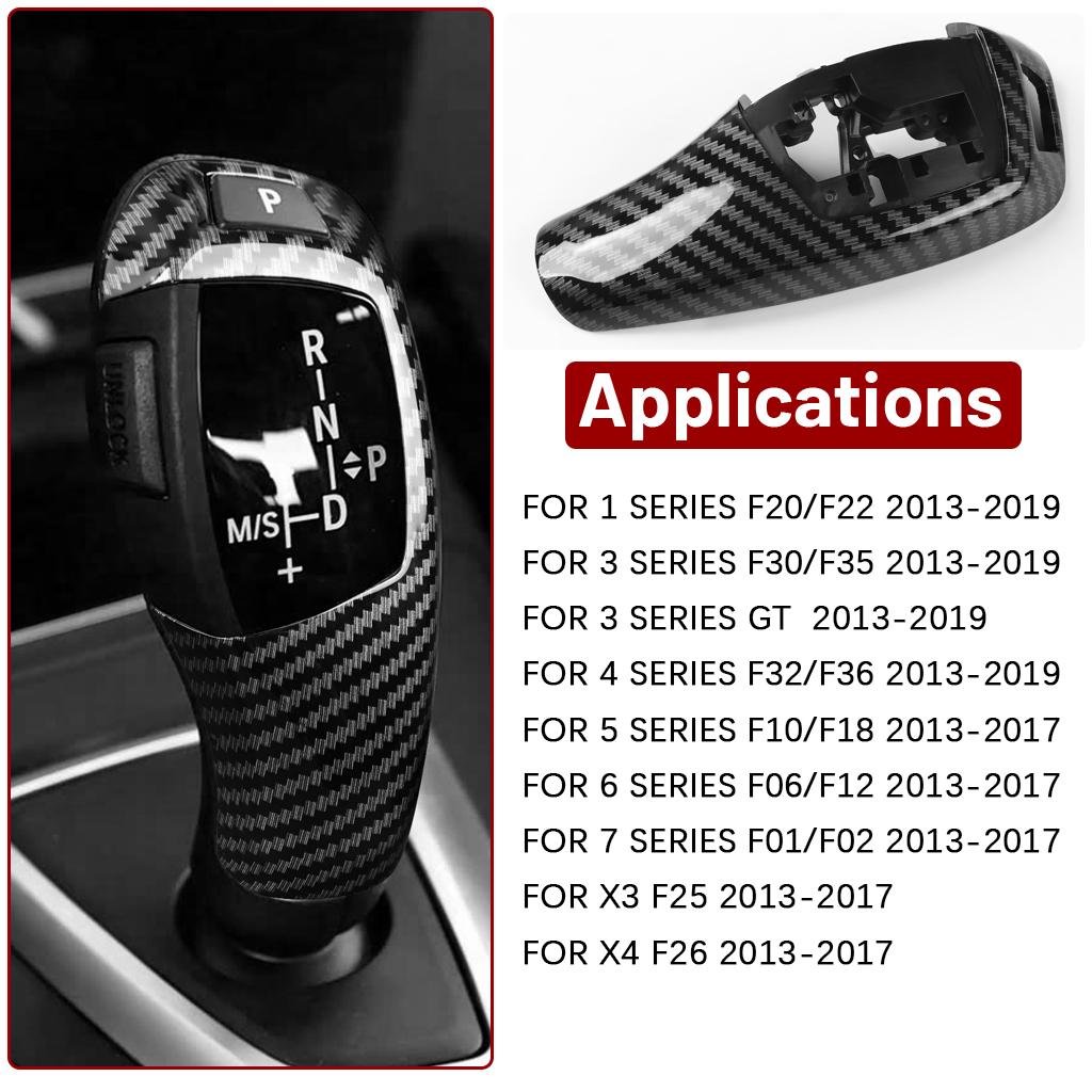Car Gear Shift Knob Cover Auto Gear Knob Shift Lever Cover Replacement For Bmw F30 F31 F32 F33 F34 F36 F07 F10 F11 F06 F12 F14