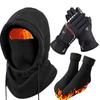 Autumn/Winter 3-4 Piece Cold-Protection Set: Hat, Gloves, Socks for Warmth