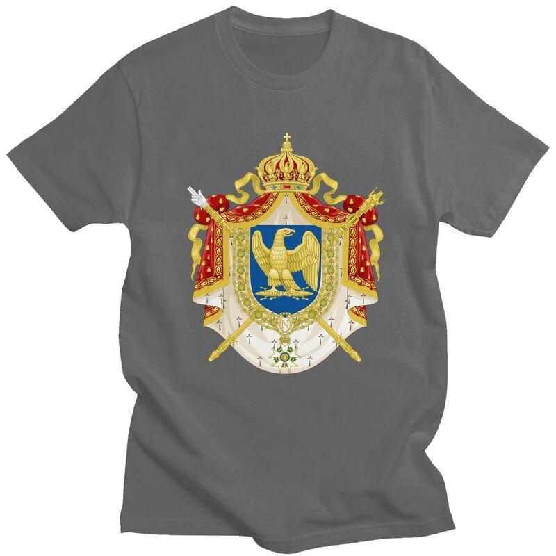 Custom Fashion Coat Of Arms Of French Empire T Shirt Men Tshirt Streetwear Tee Tops Pure Cotton Slim Fit Tshirt Gift