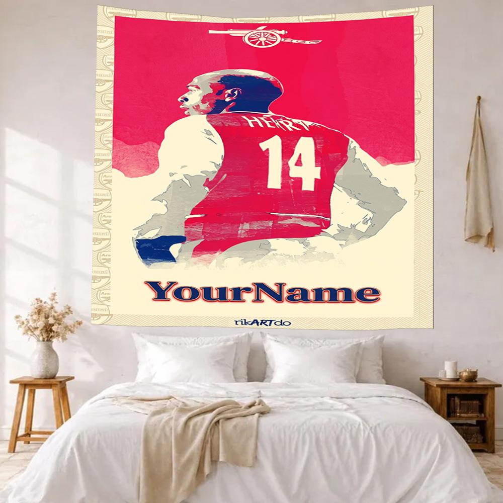 Arsenal Custom Your Name Wall Decor Tapestry Art For Pet Memorial Birthdaywedding Party Backdrop Family Gift