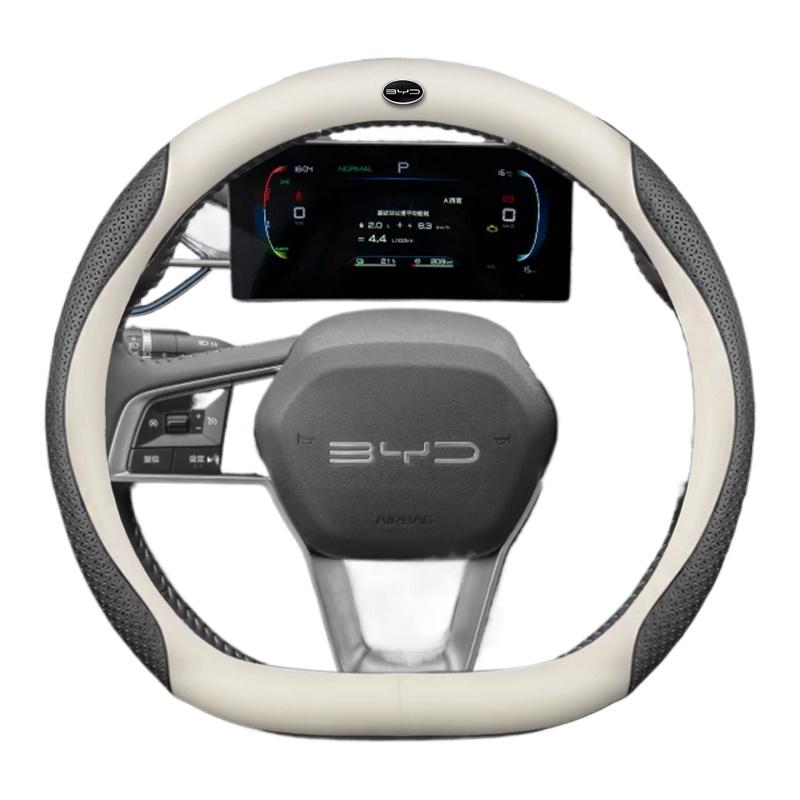 Leder-Autolenkradabdeckung für BYD Song Plus Dolphin Seal U Dmi Yuan Up King Atto 3 Sealion 6 2024 2025 2026 Zubehör