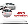 New 4Pcs Weatherstrip Window Moulding Trim Seal Belt For Honda Civic 16-21 Sedan