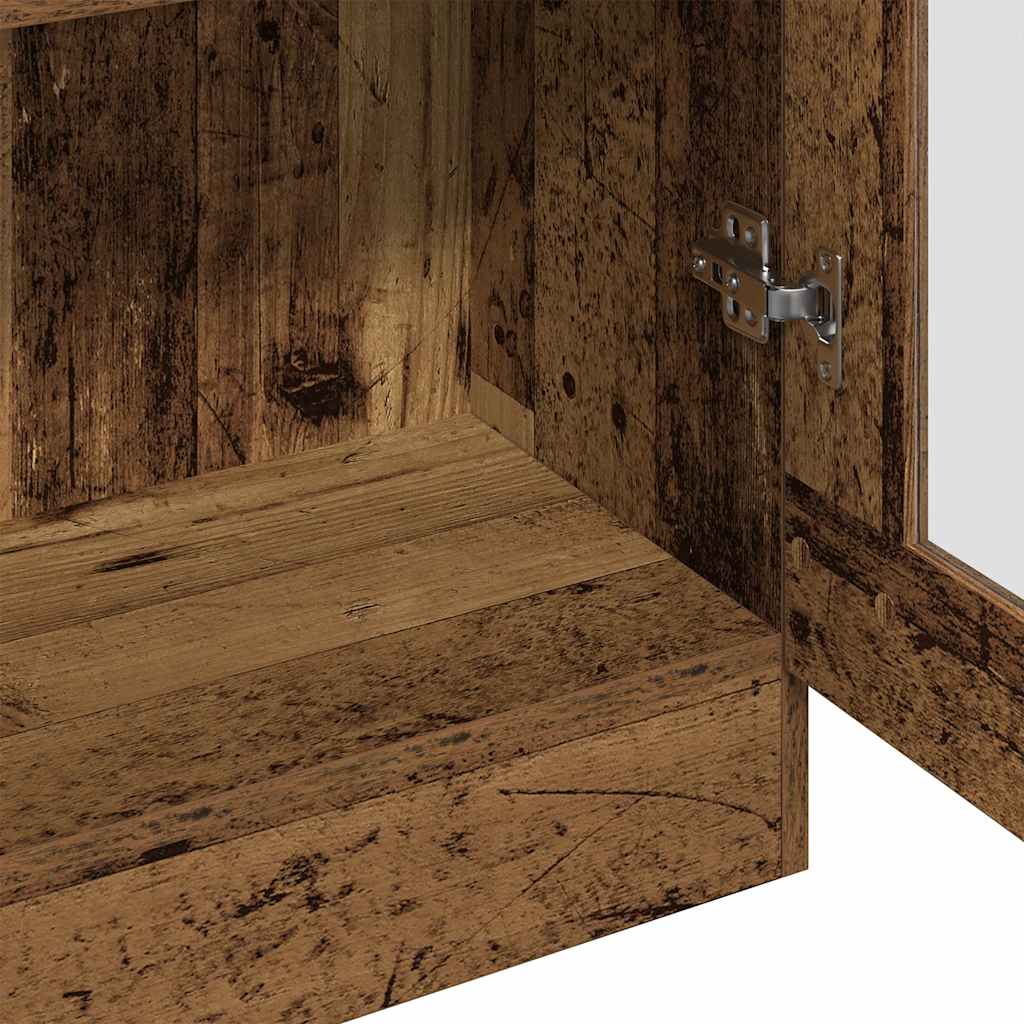 Credenza Alta con Aspetto Legno Vintage 82,5 x 30,5 x 185 cm Legno Ingegnerizzato