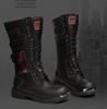 Herren High Top Motorradstiefel Herbst und Winter Mode Outdoor Kollisionssichere Anti-Rutsch Weiche Sohle Lässige Lederstiefel