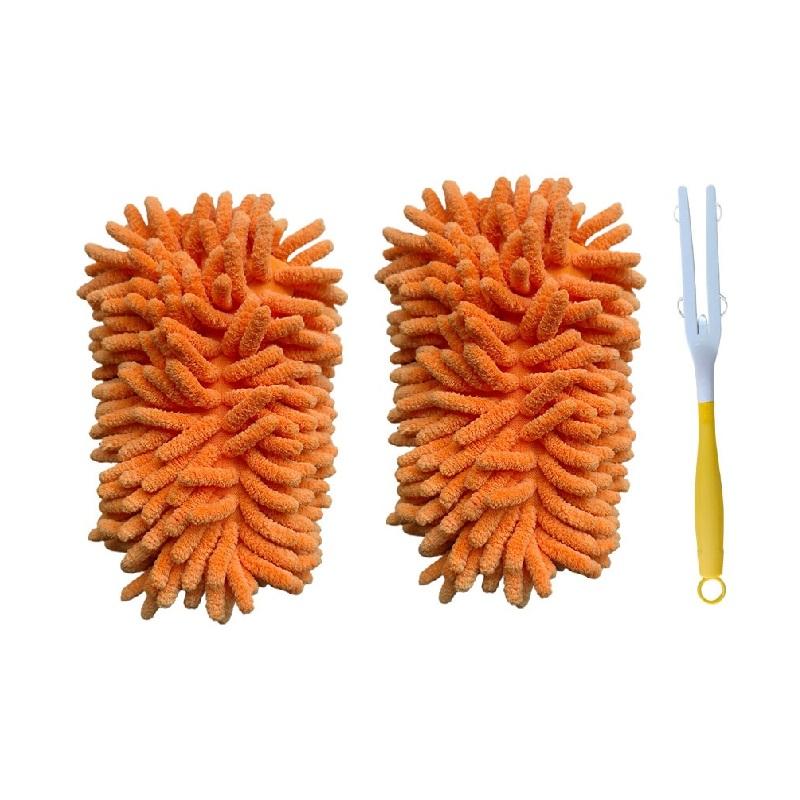Chenille Duster Refills Handheld Duster Brush with Replaces Duster Pads for Home Car Clean Furniture Window Fan Cleaning Tools