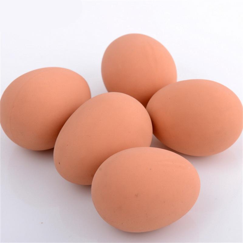 1/3/5/10 Piezas Huevos Realistas Rebotantes Bolas Rebotantes de Goma Falsa Modelo Granja Gallina Ponedora Gallina Incubando Huevo Juguete para Mascotas Broma