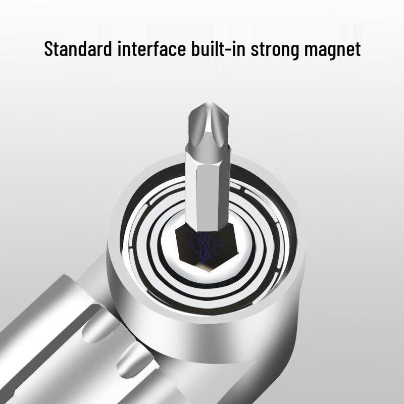 105-Degree Right Angle Drill Adapter with 5-Piece Bit Set