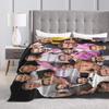 Barbenheimer Film Ryan Gosling Actor Photo Warm Soft Blanket Plush Throw Blanket Home Decor Flannel Bedspread Sofa Bed Cover