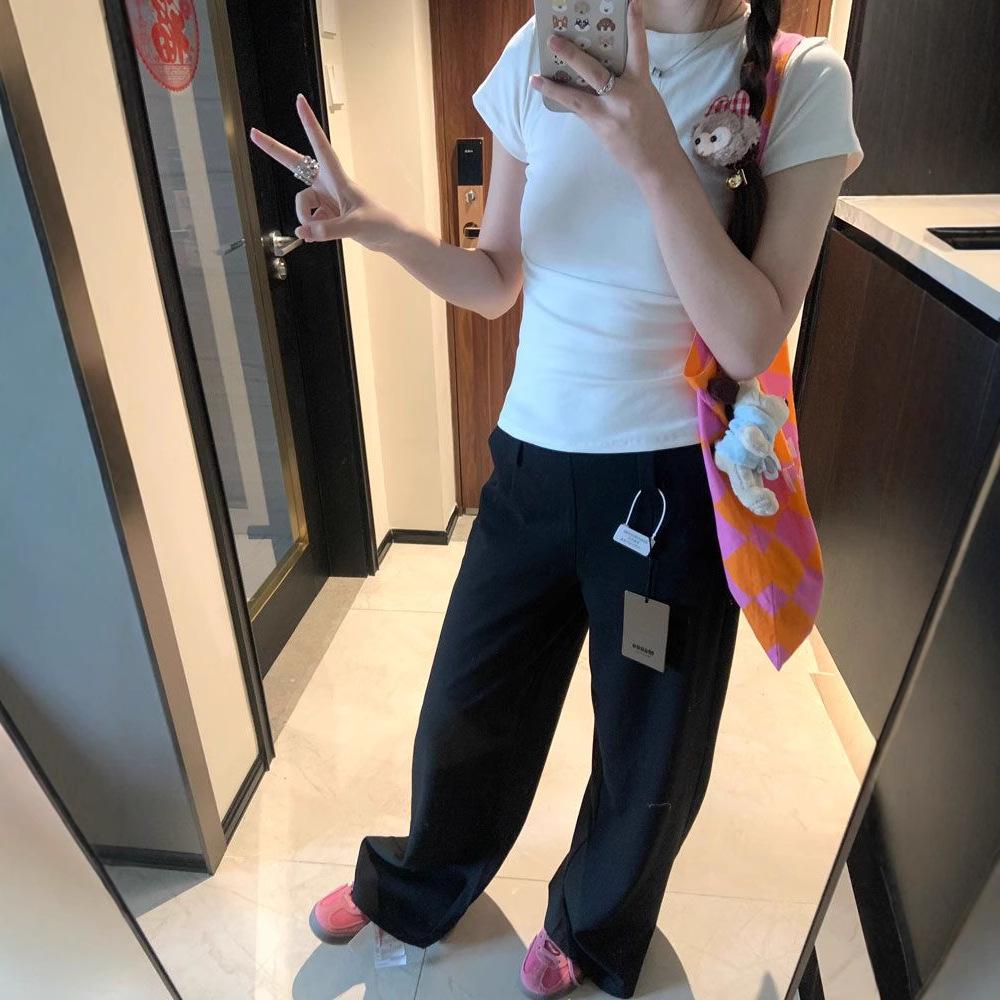 Slimming Figure-Flattering White Spicy Crop Top - Summer Sweet & Spicy Fitted Short Sleeve T-Shirt for Women