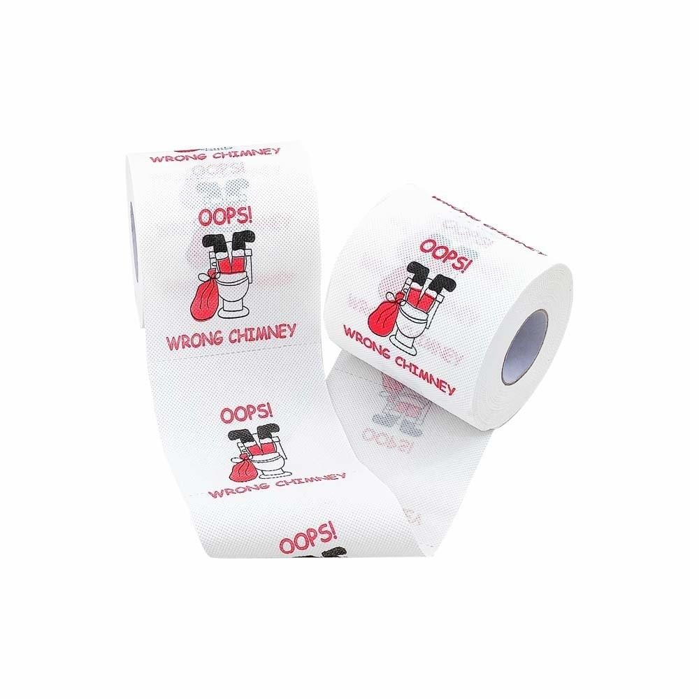 Santa Printed Christmas Toilet Roll Paper Christmas Tree Printed Kitchen Tool Christmas Pattern Tissue Color Pattern