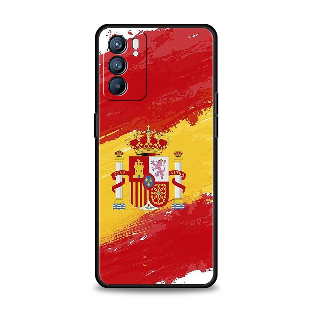Funda de Teléfono Bandera de España Para Oppo Reno8 Reno7 Reno6 Pro A54 5G Find X6 X5 A53 A52 A9 A15 A95 A17 A16 A76 A74 A57 A31
