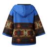 Women's Casual Retro Printed Long Sleeve Hooded Jacket Coat Button Coat