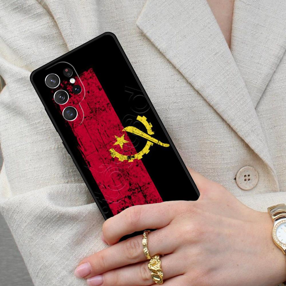 Angola Flag SOFT Cell Phone Case for Samsung Galaxy S26 Ultra S25 S24 S23 S22 S21 S20 Note10 Cover