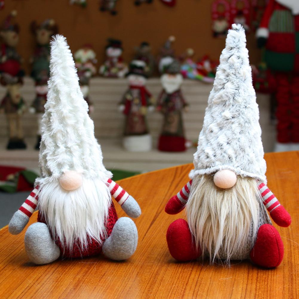 

2pcs Plush Faceless Santa Dolls for Christmas Indoor Decor Create Joyful Festive Ambiance on Desks Tables and Shelves China Mainland