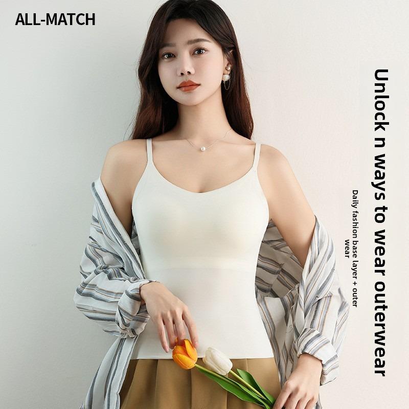 Damen Lang Schönheitsrücken Camisole, Feste Cups Hautfarbe Nahtlos Große Größen Basis Tanktop