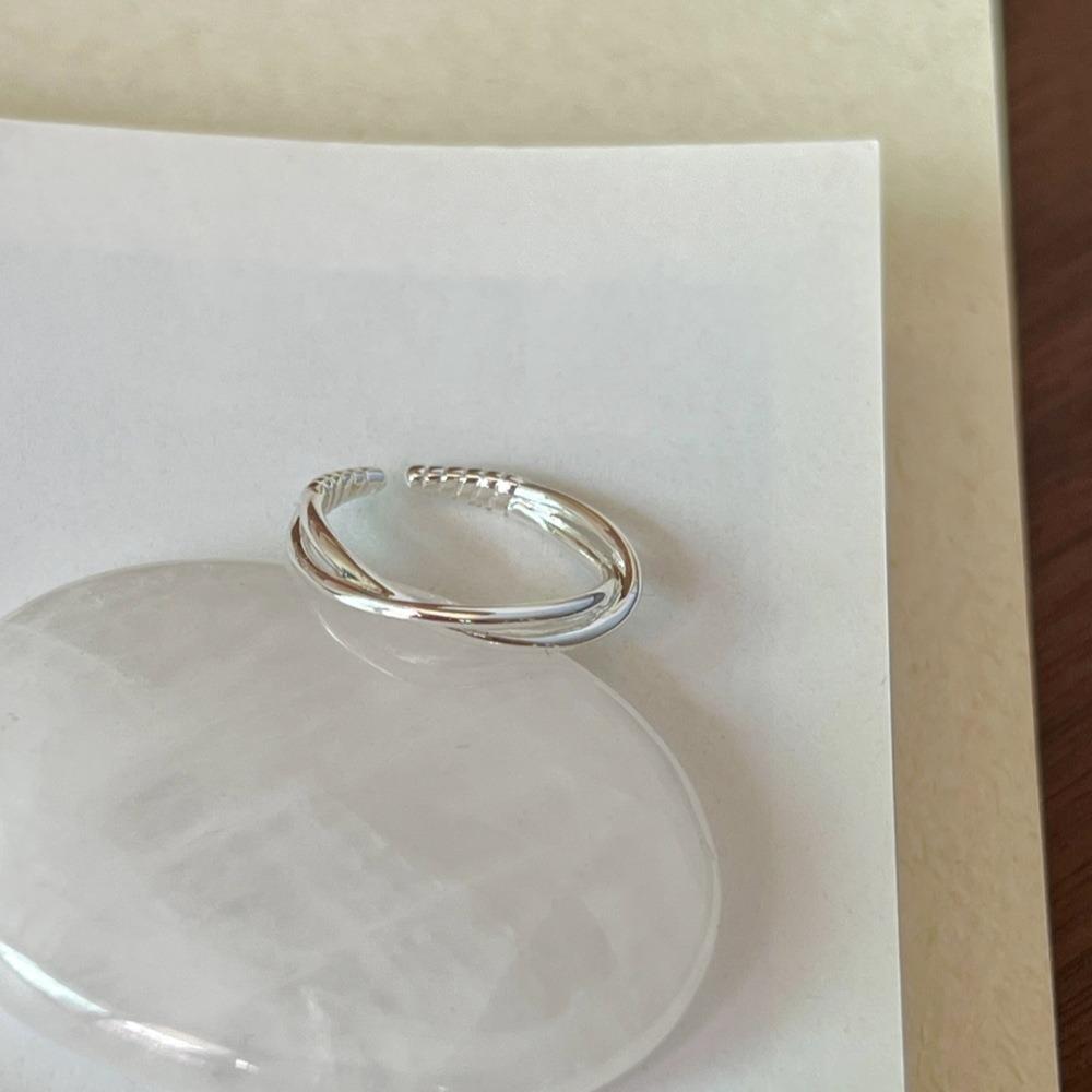 Brushed Plain Ring, Female Niche Light Luxury, High Sense, Irregular Index Finger Ring, Can't Lose Color, Ring Tide
