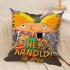 H-Hey ArnoldS Cushion Cover Silky Short Plush Double-Sided Printed Pillow Case for Sofa All Seasons Home Decor Gift