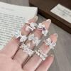 Yunjian Streamer Süßer Wind Nischen Design Schmetterlingsblumenring Damen Emaille Hohl Gestapelter Ring Trend