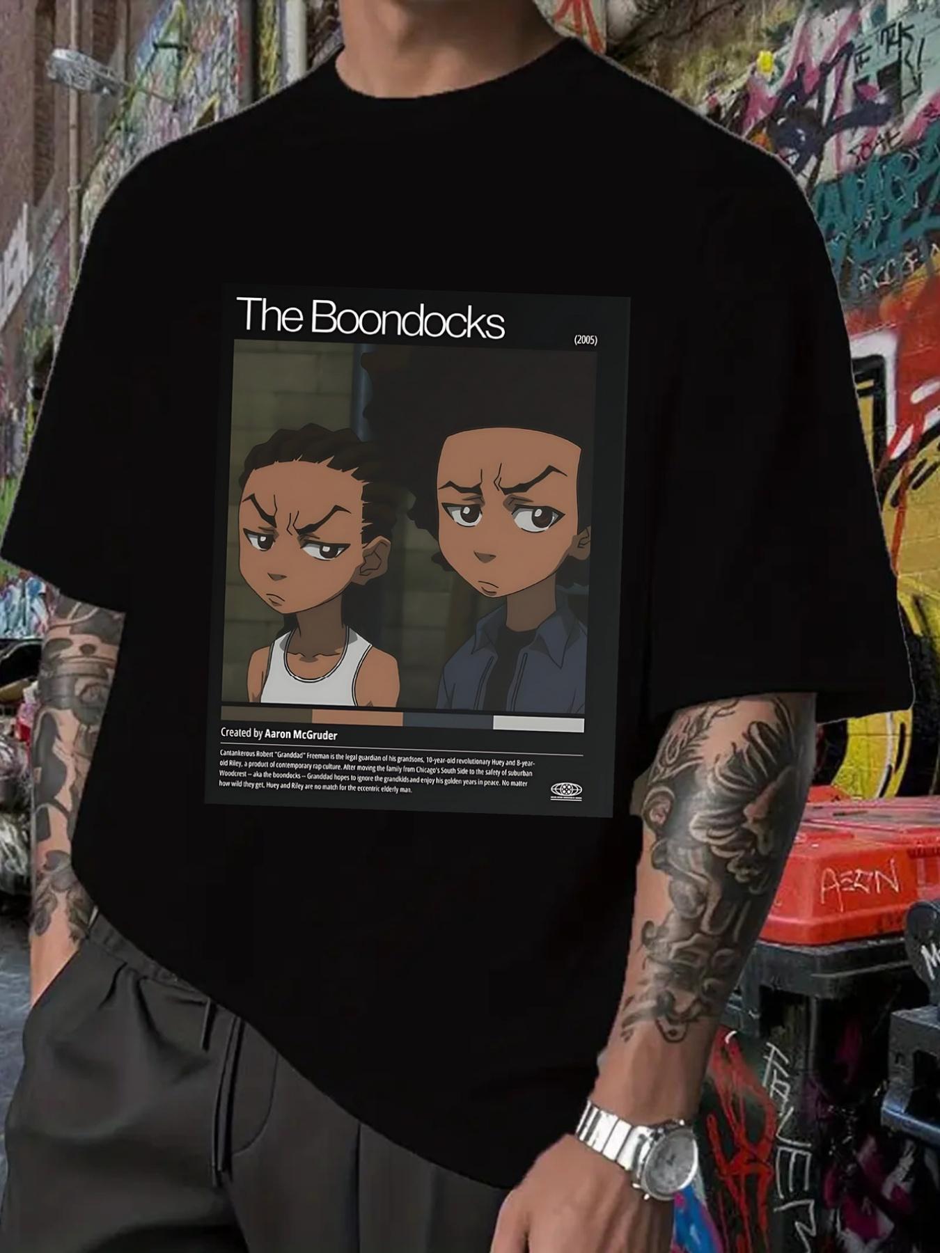 The Boondocks Graphic T-shirt - Animated Cartoon Print S