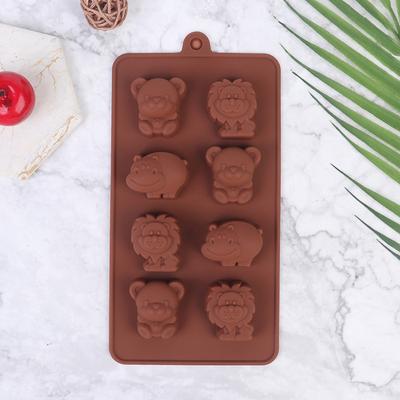 Stampo in silicone per animali, ippopotamo, leone, orso, torta al sapone al cioccolato, utensili da cucina fai da te