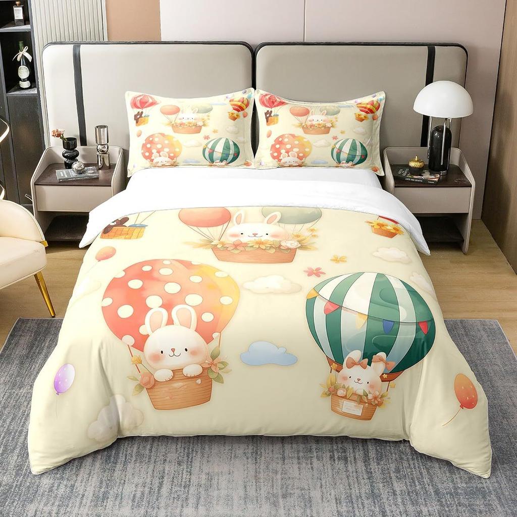 Set Piumone Set Biancheria da Letto Set Copripiumone 3 Pezzi Palloncino ad Aria
