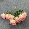 7 Heads Real Happy Rose Flower 9 Colors Mini Valentine's Day Flowers Photography Photo Gift Crystal Grass Bouquet