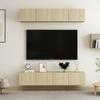 Vidaxl Szafki Tv, 4 Szt., Dąb Sonoma, 80X30X30 Cm
